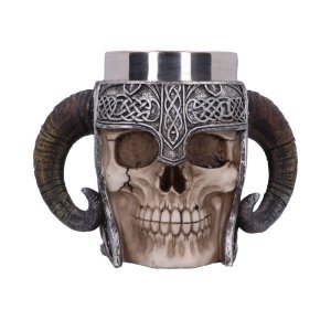 Viking Skull Tankard 19cm Neme…